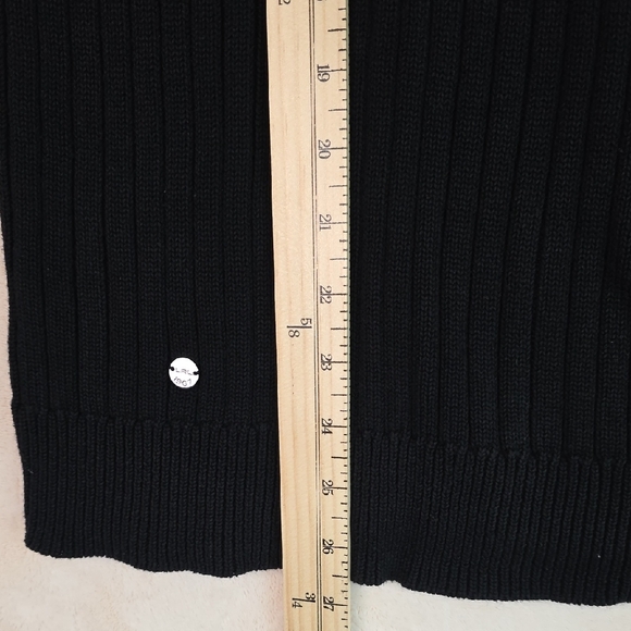 Ralph Lauren Black Ribbed Cotton Sweater - Picture 13 of 16
